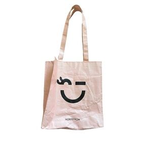 Nordstrom beauty plastic medium for toe bag baby pink